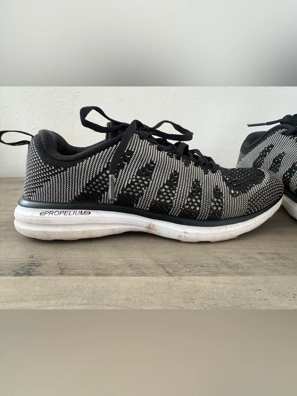 APL Women's Black and Gray Knit Athletic Sneakers
